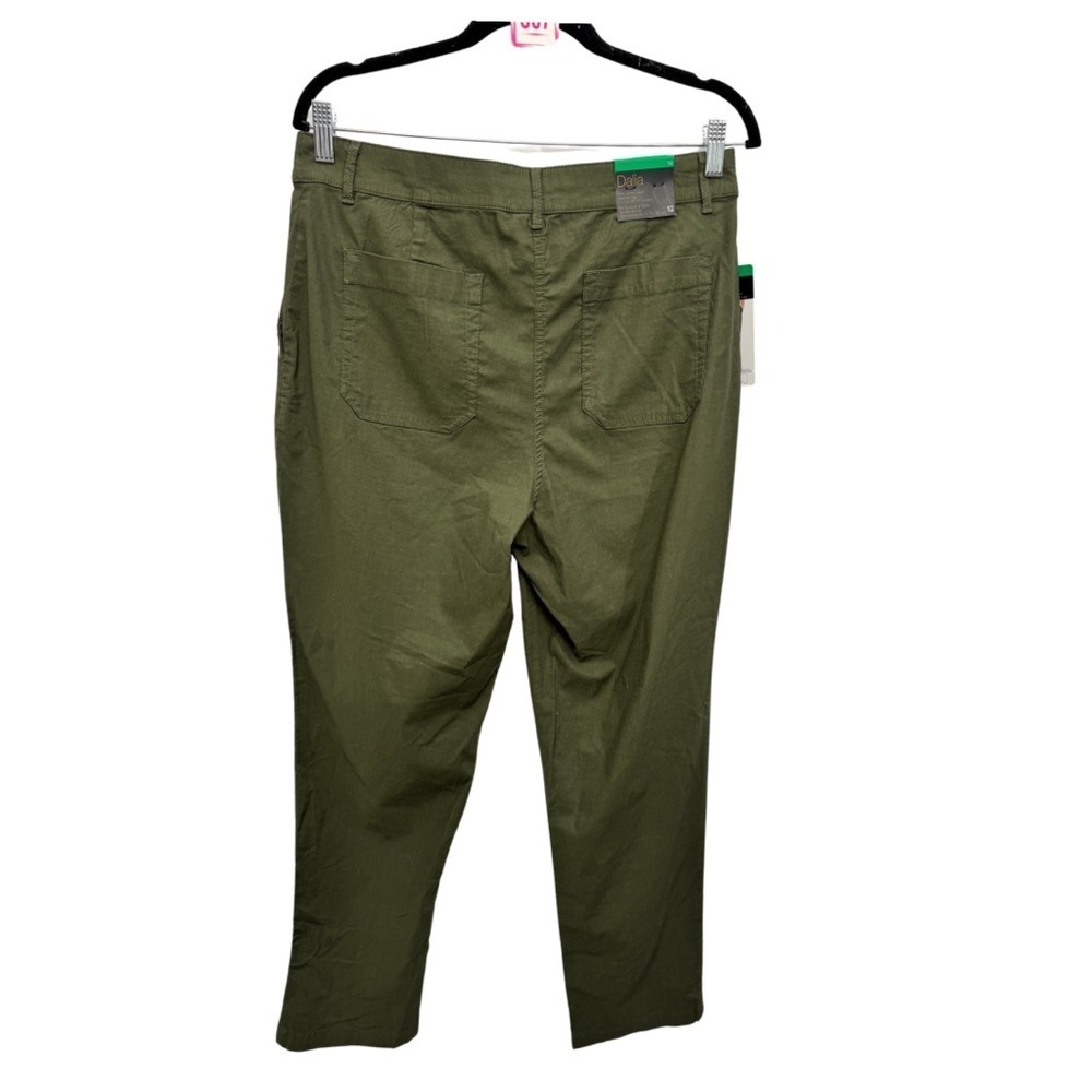 Dalia Cotton Linen Blend Pants Olive - Picture 3 of 8